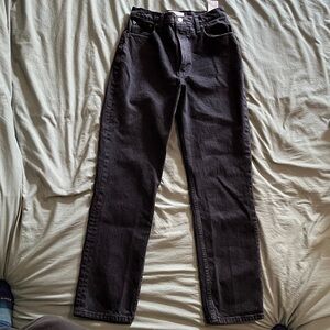 Abercrombie & Fitch Black Ultra High-Rise '90s Straight Jeans Curve Love 27/4 R